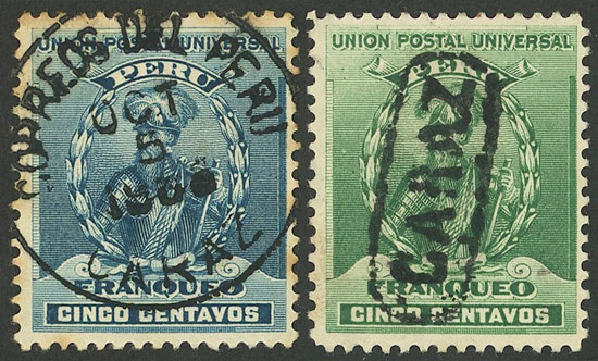 Stamp Auction - Peru RARE CANCELS (ex-Herbert Moll) - Auction # 1911
